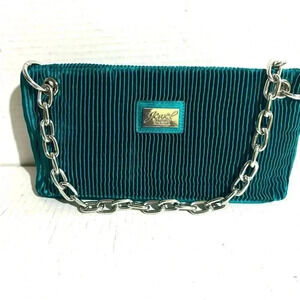 Jewel Badgley Mischka  jewel green polyester shoulder